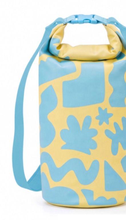Printed 20 litre roll-top dry bag — Macaron Puzzle print