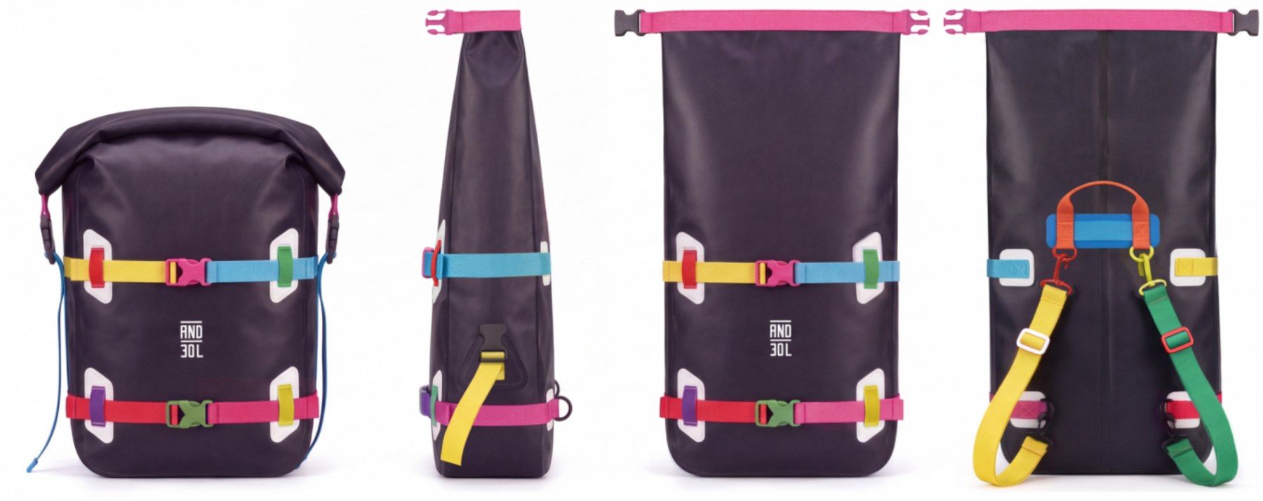 Dry duffle bag 30 litre with front lash straps for SUP and kayak decks