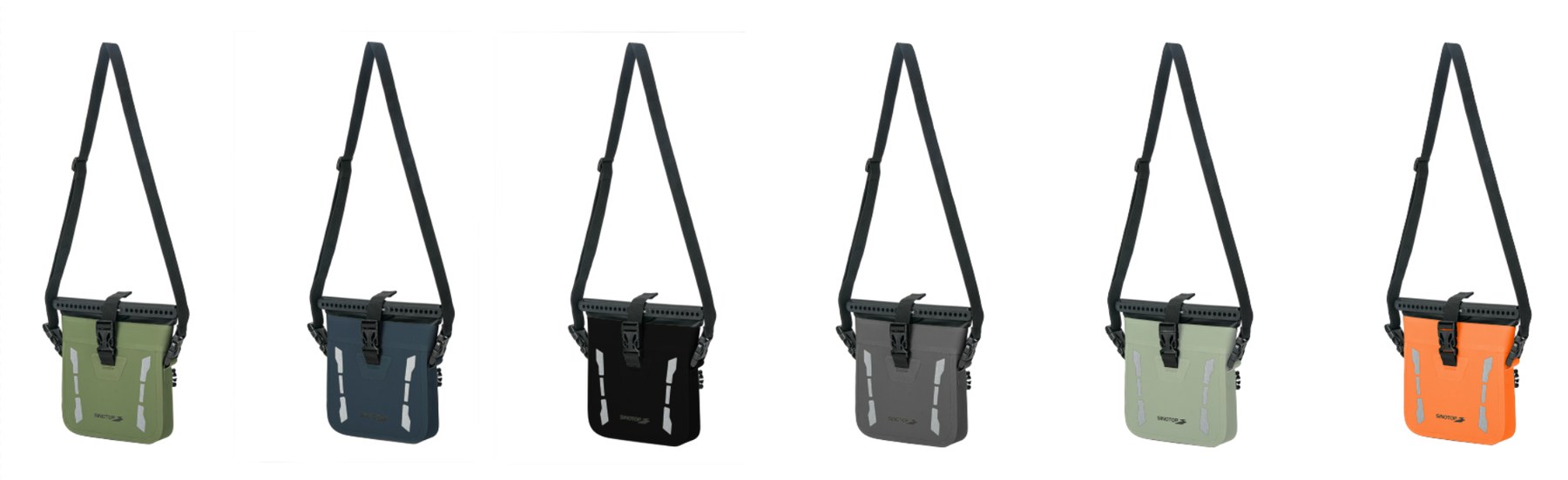 Magnetic-seal waterproof crossbody bag with FIDLOCK closure, IPX8